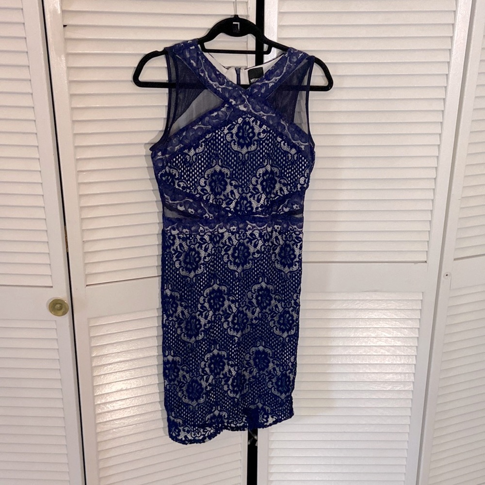 Navy Blue Lace Dress
